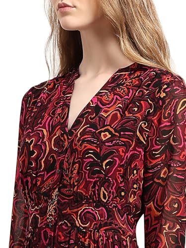 VERO MODA Women's A-Line Maroon Dress