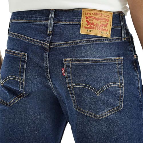 Levi's Men Slim Fit Mid Rise Jeans Dark Indigo