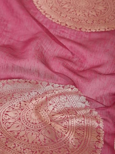Kalyan Silks Rani Pink Jerry Design Cotton Silk Saree