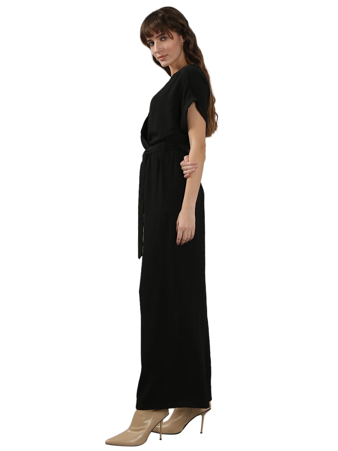 Vero Moda Women's Regular Fit Black Jumpsuit