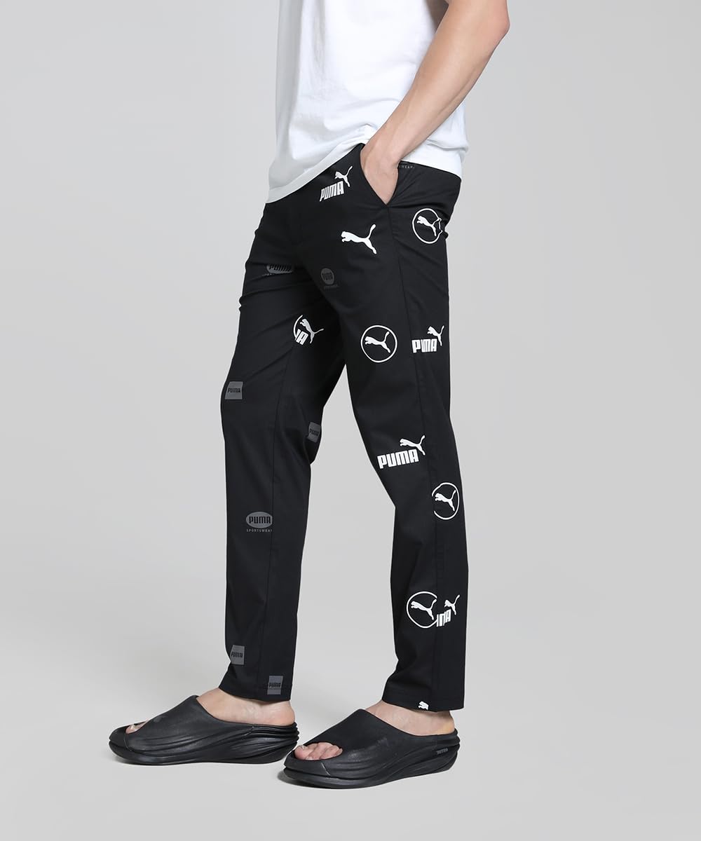 Puma Men, AOP Woven Lounge pant WB-OP, Black-White - XL (68790701)