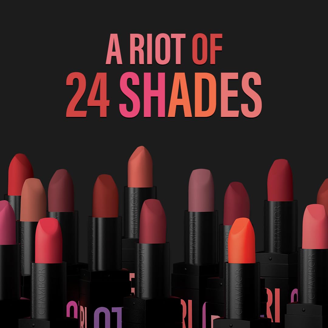 Chambor Matte Lipstick, Matte Finish, 4.5 g - Matte Magnolia