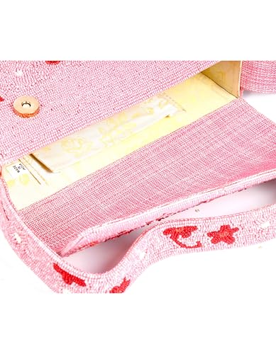 SWISNI Women's Western Beaded Bag – Trendy Handcrafted Clutch with Beaded Embellishments, Ideal for Parties, Cocktails & Evening Outfits