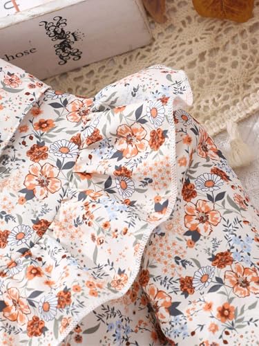 TAGAS Girls Floral Print Long Sleeve (Dress)|| Girls Frock|| Partydress for Girl ||kidsdress ||(KD-351)
