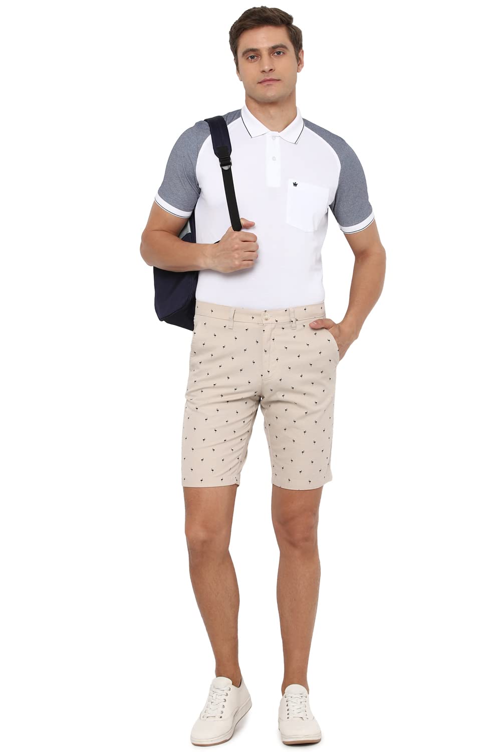 Allen Solly Men's Boyfriend Shorts (ASSRQSMF640540_Peach_34)