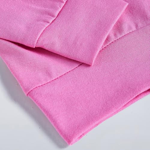 Hopscotch Girls Full Sleeves Pink 2-Pc Bow Applique Cotton Pants Set For Ages (3-4 Years)