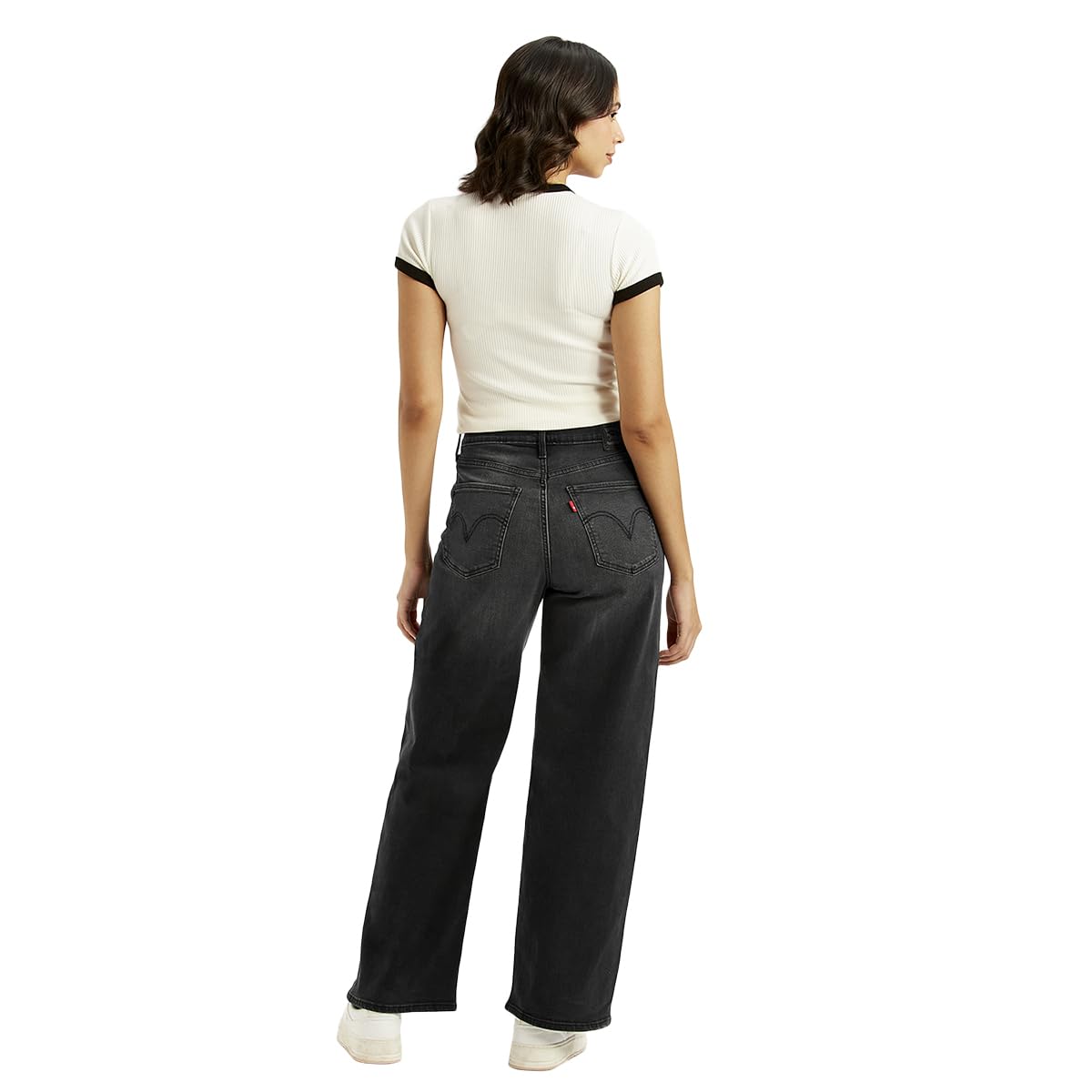Levi's Women's Black Flared Fit High-Rise Jeans, 1002, 26
