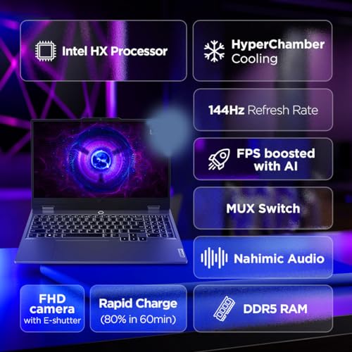 Lenovo LOQ 2024, Intel Core i5-13450HX, 13th Gen, NVIDIA RTX 4050-6GB, 16GB RAM, 512GB SSD, FHD 144Hz, 15.6"/39.6cm, Windows 11, MS Office 21, Grey, 2.4Kg, 83DV007GIN, 1Yr ADP Free Gaming Laptop