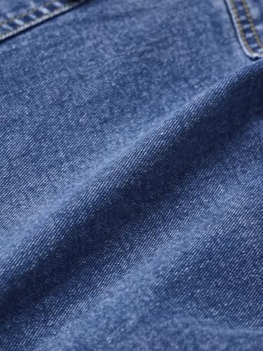 The Souled Store Baggy Cargo: Glacier Men and Boys Buttoned Knee Length Cotton Blend Baggy Fit Denim Shorts