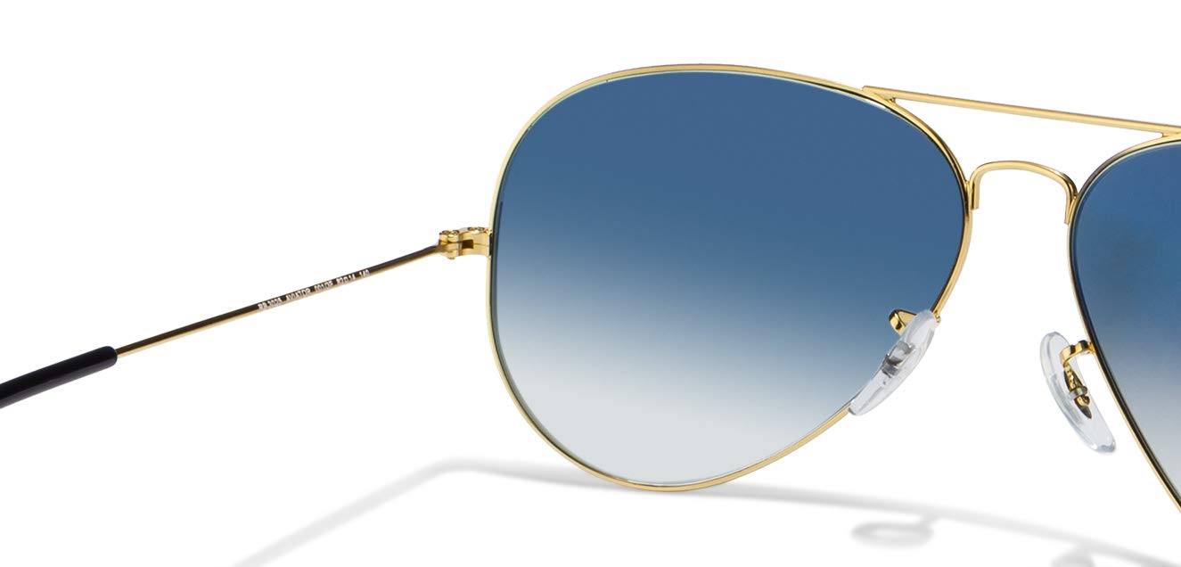 Ray-Ban Men Gradient Blue Lens Pilot Sunglasses - 0RB3025I001/3F62