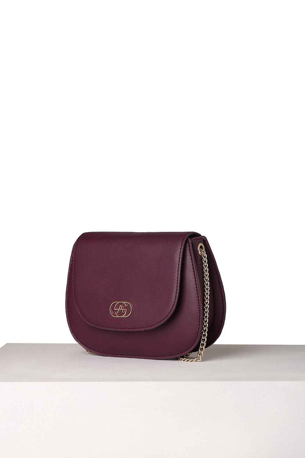 Allen Solly Women's Solid Sling Bag,Burgundy