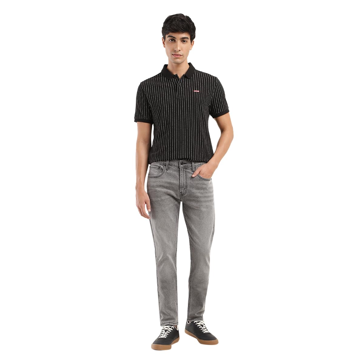Levi'sMen's 512 Black Slim Tapered Fit Mid Rise Jeans, 34