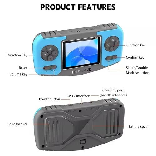 New World S2 Portable Handheld Game Player 2.4'' Screen Video Retro Game Console Handheld Video Game Set for Kids Retro Game Box with TV Game Support (Random Colour)