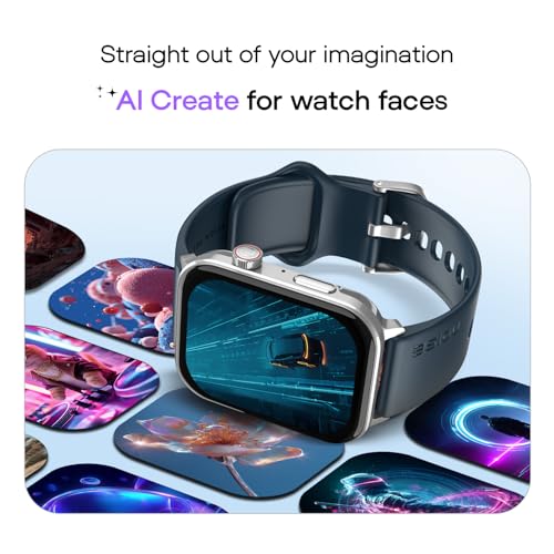 Noise Icon 5 Smartwatch with AI Watch Faces & AI Search, 1.95” AMOLED Display, 10 Days Battery, Bluetooth Calling, 100+ Sports Modes, IP68 (Space Blue)