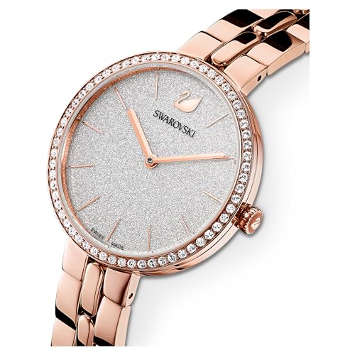 Swarovski Stainless Steel Women Cosmopolitan Analog Watch Metal Bracelet, Rose Gold Tone, Rose-Gold Tone Pvd 5517803, Band Color-Rose Gold
