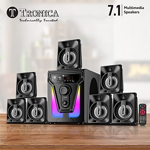 TRONICA PS07 Premium Series 7.1 Digital 60W Bluetooth Home Theater System PenDrive FM Aux TV Compatible with All Function Remote