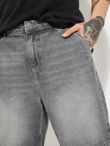 Max URB_N Men Washed Jorts (Black_30)