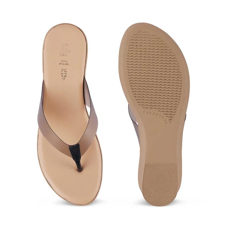 tresmode TERNTO Women's Wedges Sandals Platform Heels Black, 7 UK / 40 EU - Round Open Toe Comfortable Soft Casual Footwear