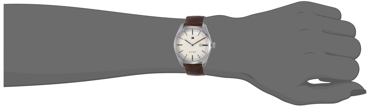 Tommy Hilfiger Analog Beige Dial Women's Leather Watch-TH1710430W