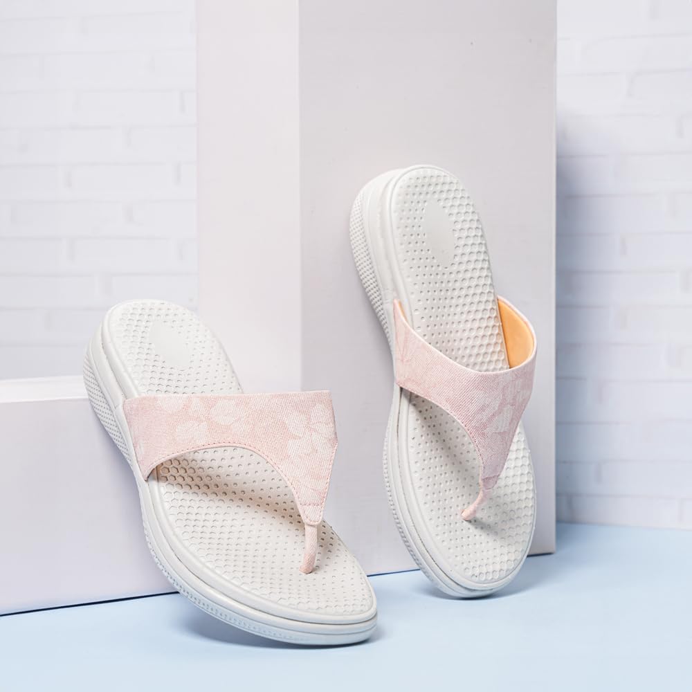 Indifeet Orthopedic Chappals for Women, Women's Stylish Doctor Slippers Footwear, Ladies Fancy Soft Sandal Slipper, Woman Latest Casual Thong Chappal, Lady Fashion Best Daily Use Sandals, Peach