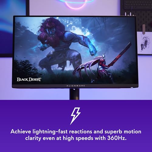 Alienware AW2725DF - OLED Gaming Monitor - 26.7" Quantom-Dot WQHD (2560 x 1440) 360Hz 0.03Ms Display, AMD FreeSync Premium Pro, HDMI/DP/USB 3.2 Gen1, Height/Tilt Adjustment