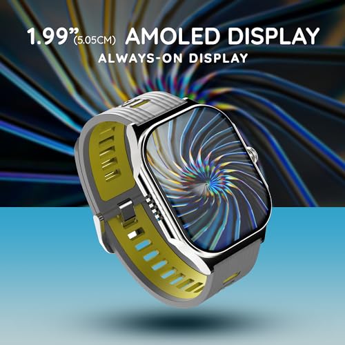 Pebble Alive 1.99" (5.05 cm) Amoled Display, Quick Notification, Always on Display, BT Calling, Health Suite, Mutisports Mode, Father Touch, Multiple Watch Faces, AI Voice Assistance - Forest Green
