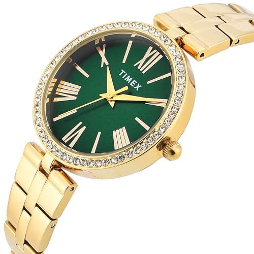TIMEX Green Round Dial Analog Women's Watch - TWEL22501