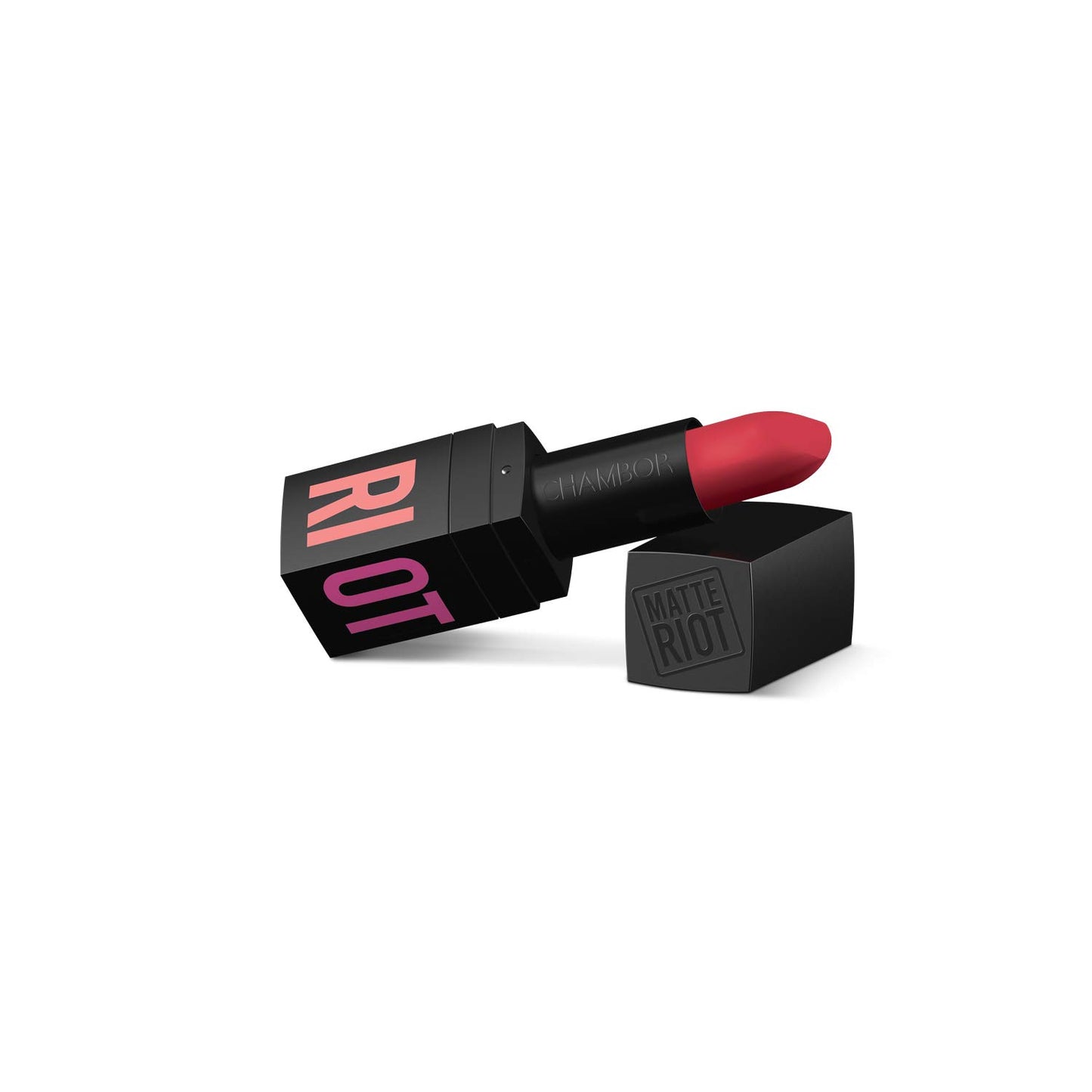 CHAMBOR Matte Lipstick Riot # 254 - Runway Red, Runway Red, 4.5 g, Matte Finish