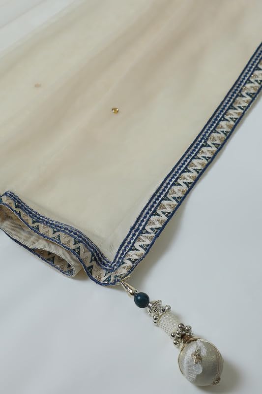 Soch Womens Beige Tissue Embroidered Alia Cut Suit Set with Sequins