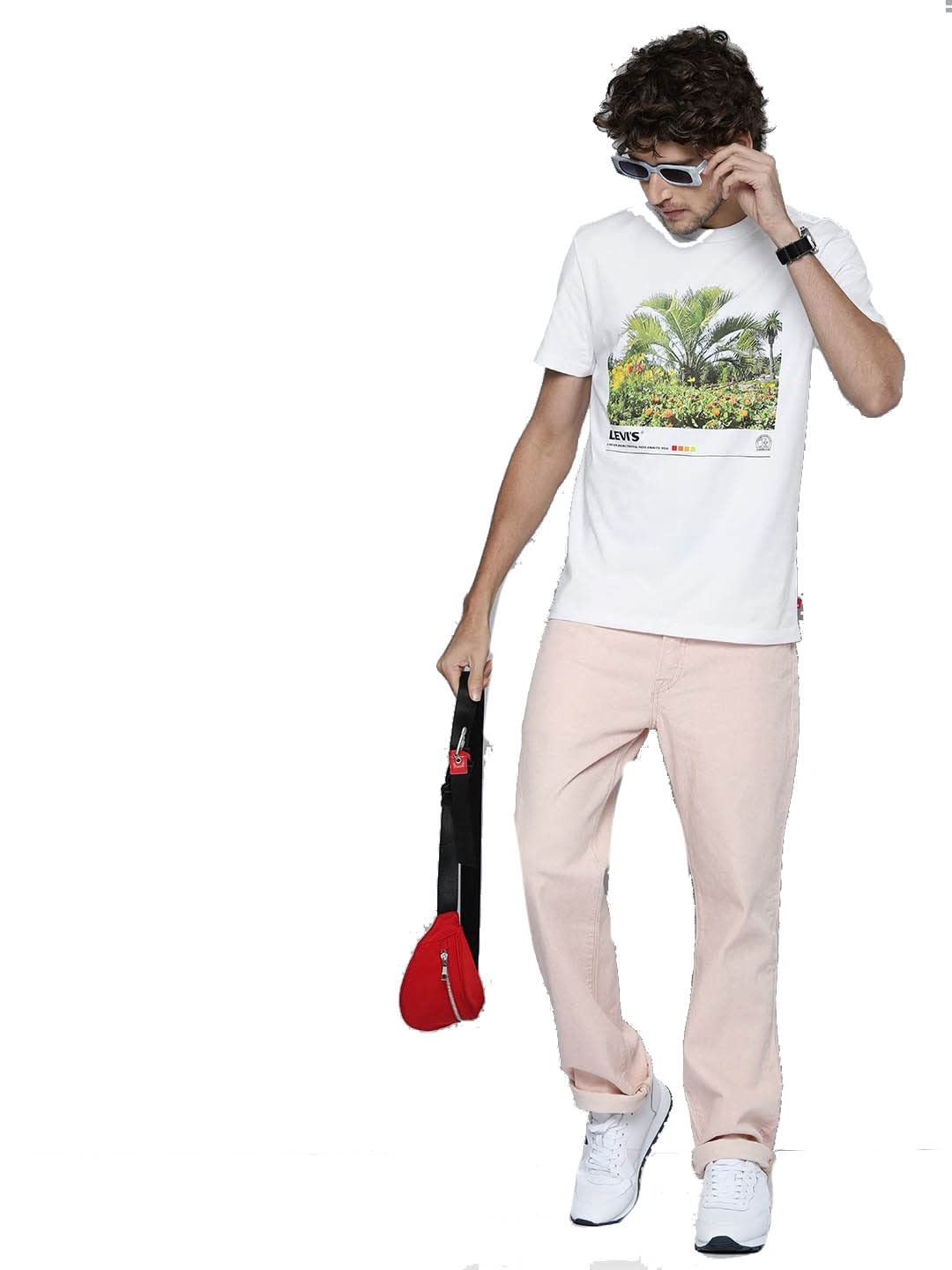 Levi's Men's Cotton Regular T-Shirt (16960-0663_Brilliant White M)