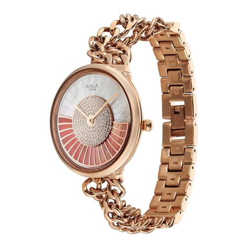 Titan Raga Glimmers Quartz White Round Dial Women's Watch | Water Resistant Watch | Watches for Women Analog - 95342WM01F
