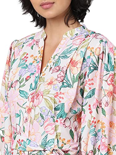Only Women's Mini Length Polyester Shift Multicolor Dress_Small