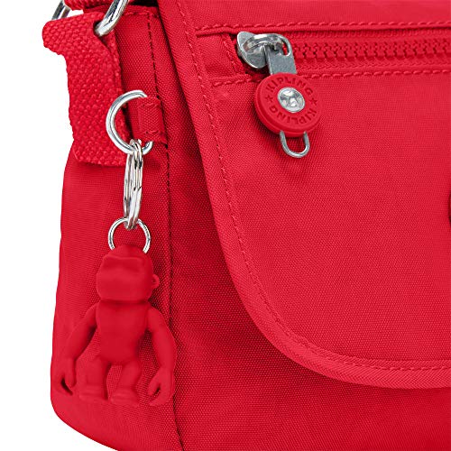 Kipling womens Sabian Mini Crossbody Bag, Red Rouge, 7.75 L x 5.75 H 3.5 D US