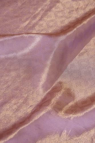 Taneira Women Violet Viscose Tissue Embroidered Saree with Unstitched Blouse Piece (SAPP01AA0723-Violet)