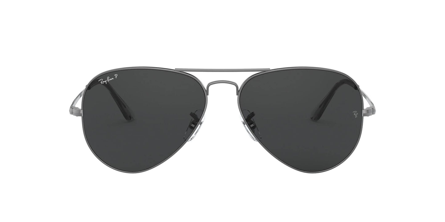 Ray-Ban Unisex Polarized Grey Lens Pilot Sunglasses - 0RB3689004/4858