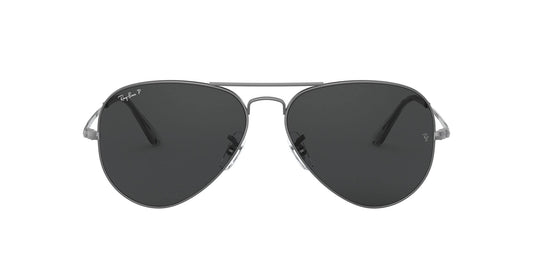 Ray-Ban Unisex Polarized Grey Lens Pilot Sunglasses - 0RB3689004/4858