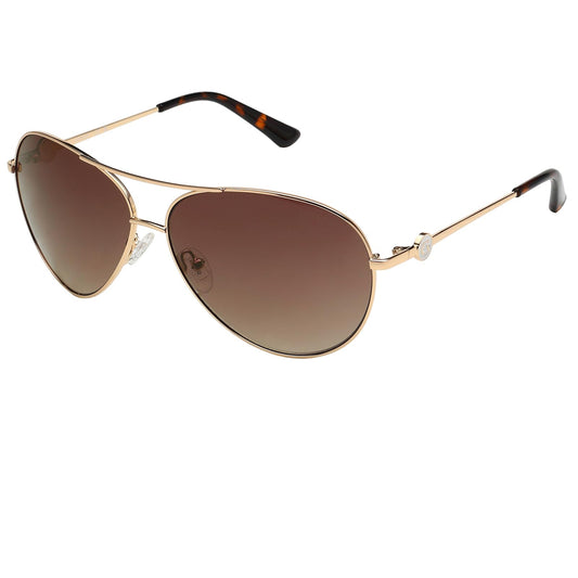 GUESS Women's 0 Sunglasses, Gold, 64