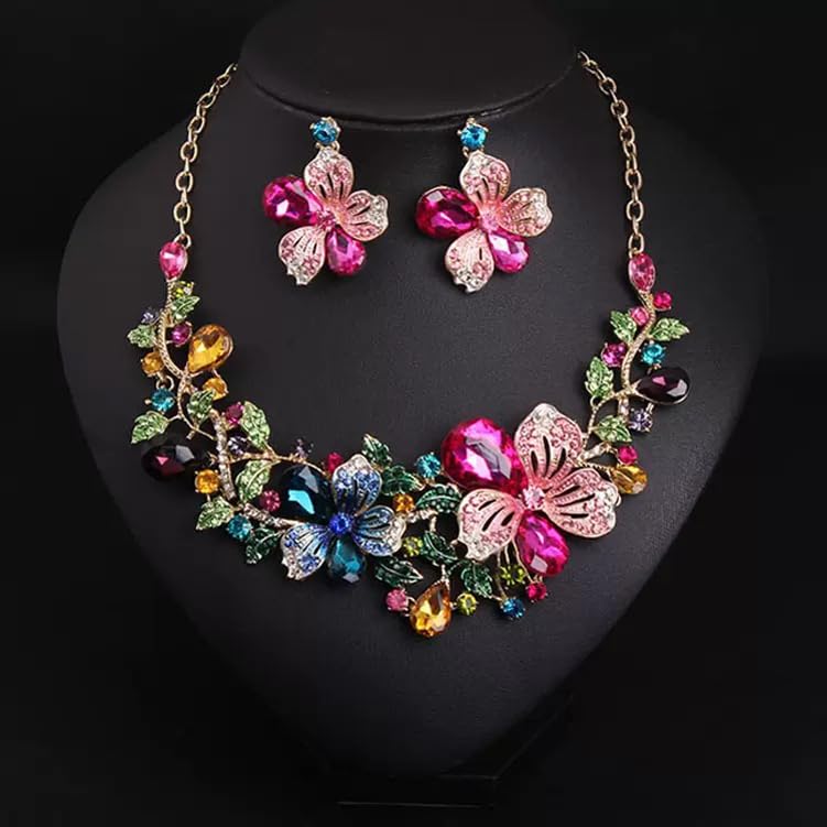 Shining Diva Fashion Necklace Jewellery Set for Women Latest Stylish Design Fancy Crystal (rrsd16639s)