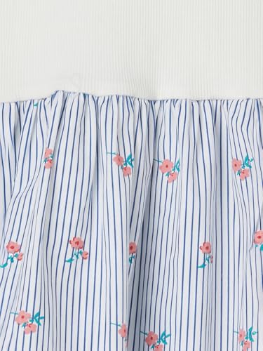 Max Girls Printed A-line Dress (Off White_6-8 Y)