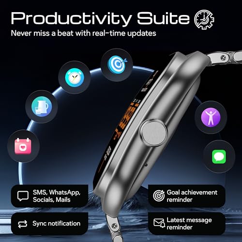 Boult Newly Launched Trail Pro Smartwatch 2.01'' 3D Curved Screen+AMOLED, BT Calling 5.3, 600 Nits Brightness, IP68, 250+ Watchfaces, 120+ Sports Modes, AI Voice Assistant, SpO2 Tracking (Chrome)