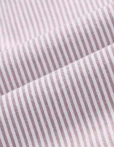 U.S.Polo Association Men's Vertical Striped Oxford Shirt (USSHT3401_Pink_46)