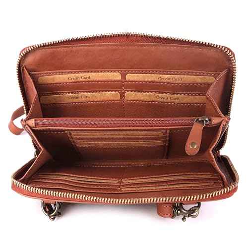 KOMPANERO Genuine Leather Women's Wallet (C-14161-COGNAC)