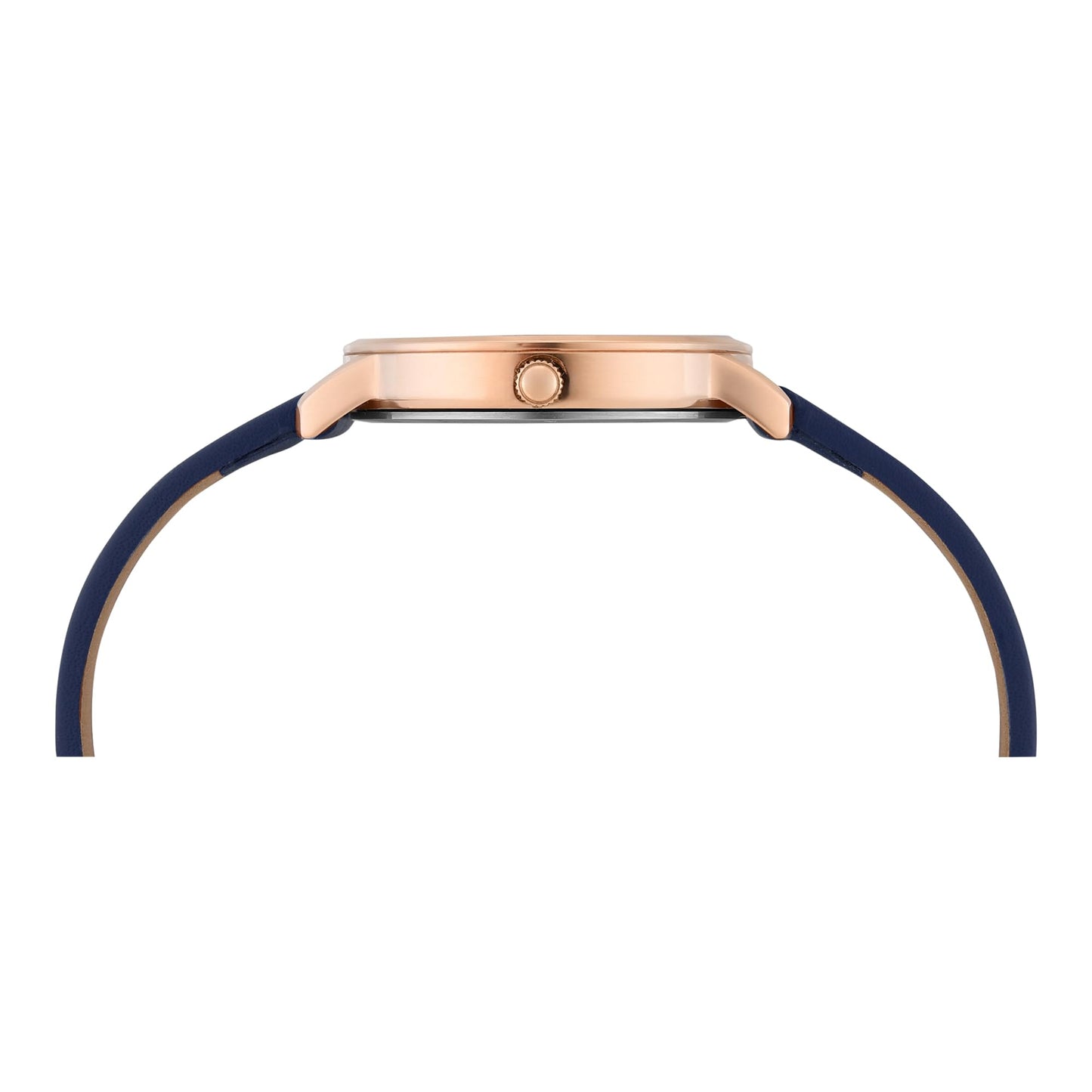 TIMEX Analog Watch for Women with Blue Round Dial & Blue Leather Strap Band Water Resistant Women's Wrist Watches - TWEL15622