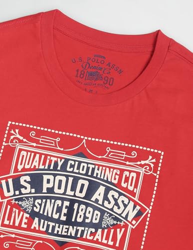 U.S. POLO ASSN. Men's Regular Fit T-Shirt (UDTSHS0733_Red