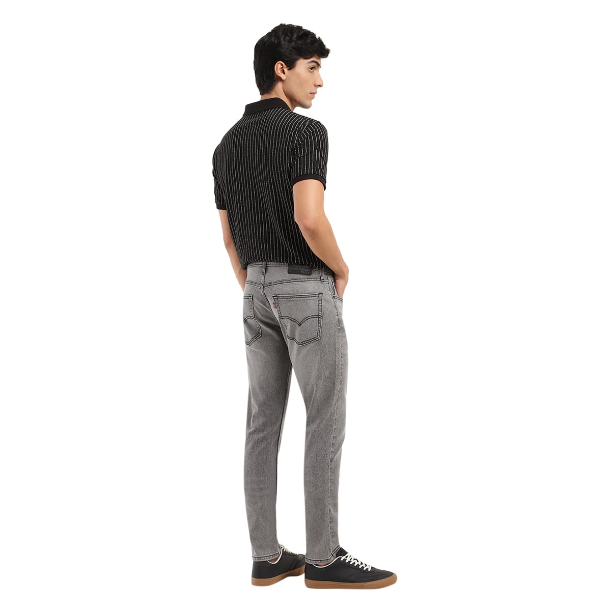 Levi'sMen's 512 Black Slim Tapered Fit Mid Rise Jeans, 34