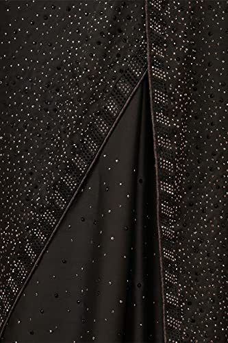 Soch Women Green Pure Crepe Checkered Saree