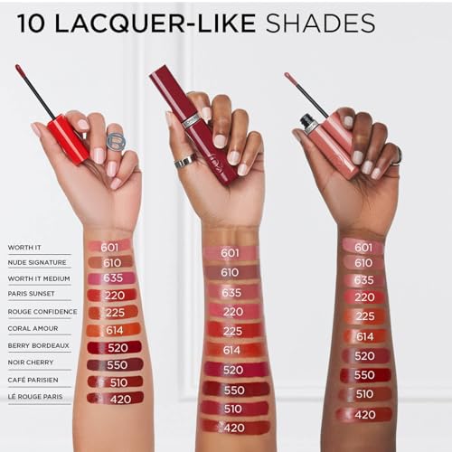 L'Oréal Paris Infallible Laque Resistance Lacquer-Like Shine Finish. 16H longwear lacquer lipstick. High-impact color, zero transfer - 520 Berry Bordeaux, 4ml