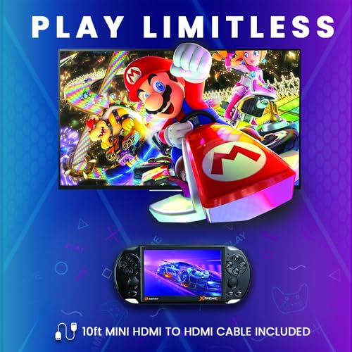 Sameo Handheld Game Console Xtreme Pro with 10000 Games - Black