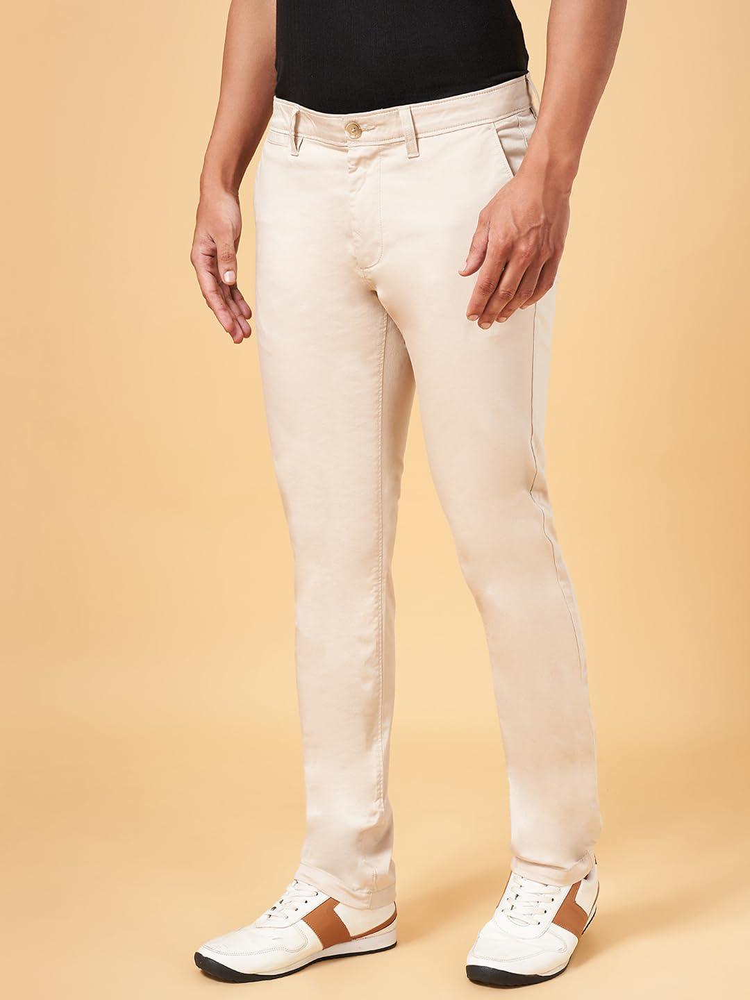 Men's Byford Cream Trousers Regular Fit,Cream,36