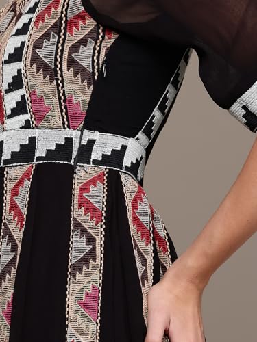 Ritu Kumar Black Kaleido Solid Long Dress